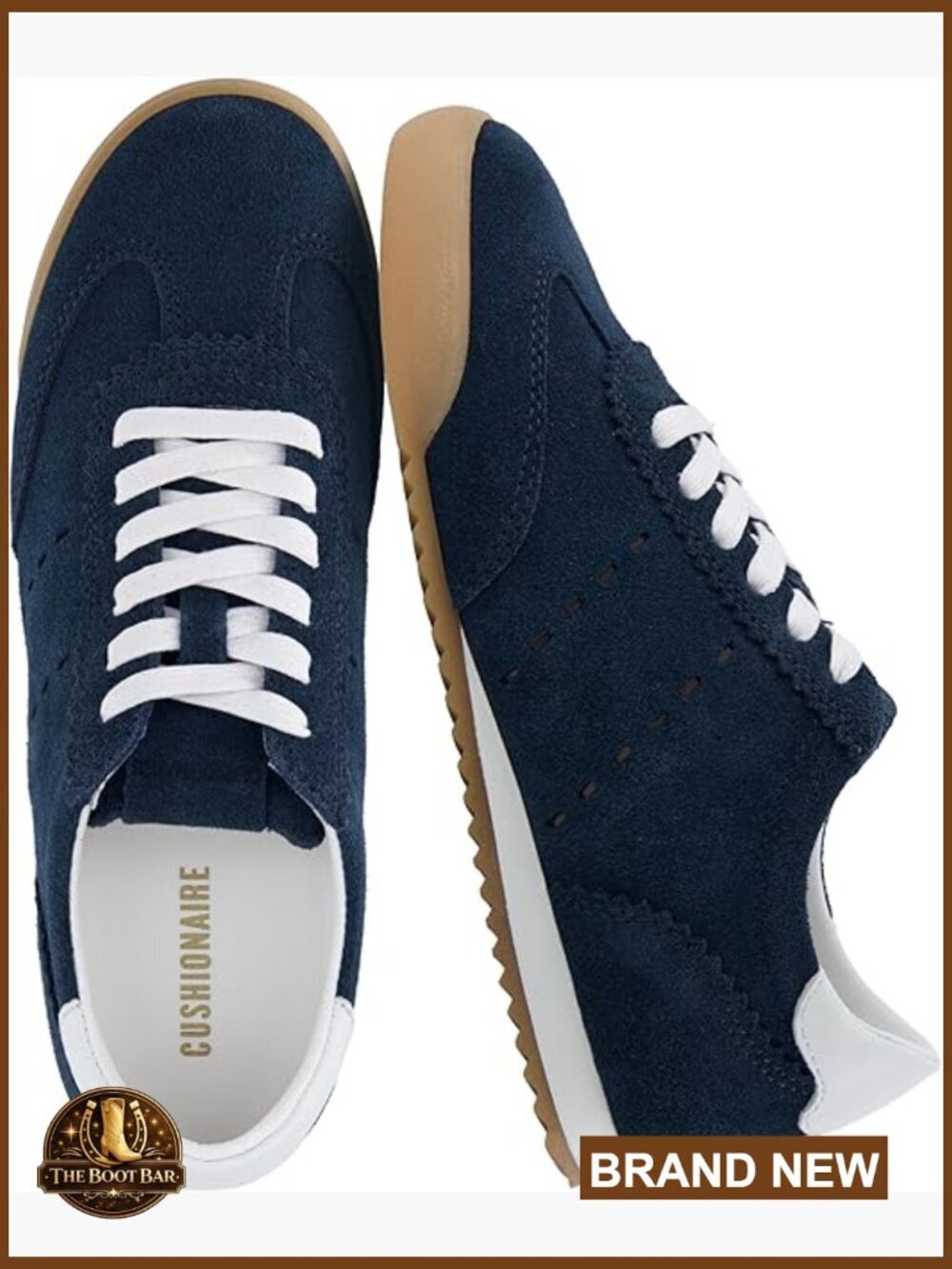 Genuine Leather Suede Sneakers, Lightweight Cushioned Retro Shoes for Women